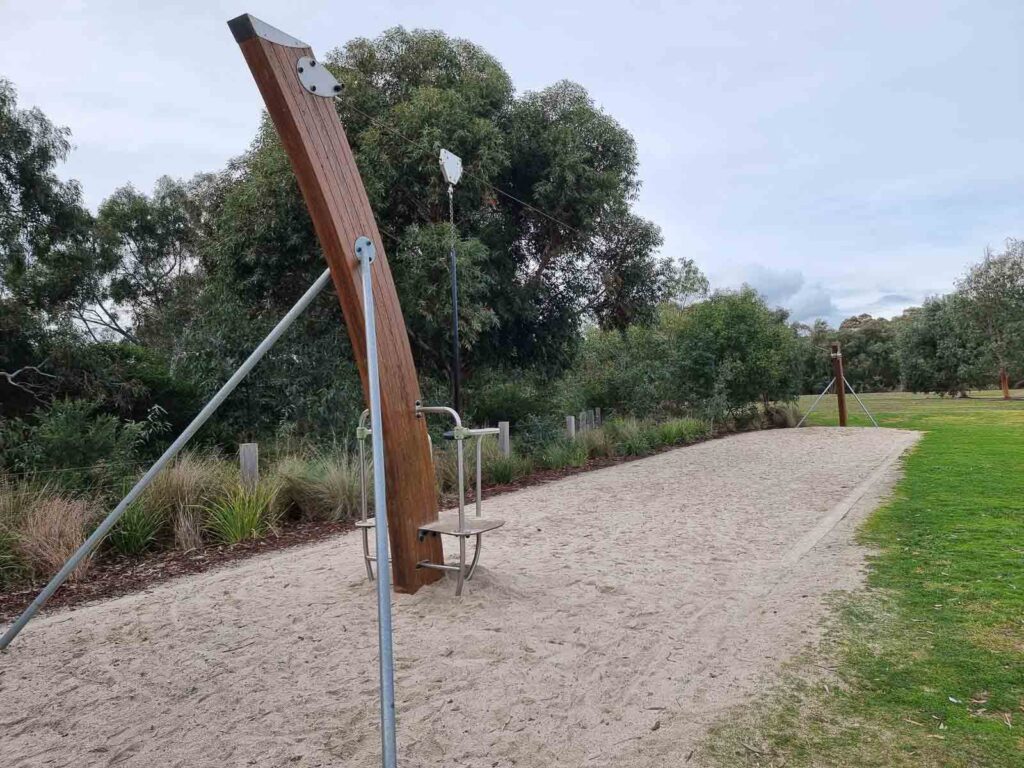 flying fox at warralily boulevard playground geelong