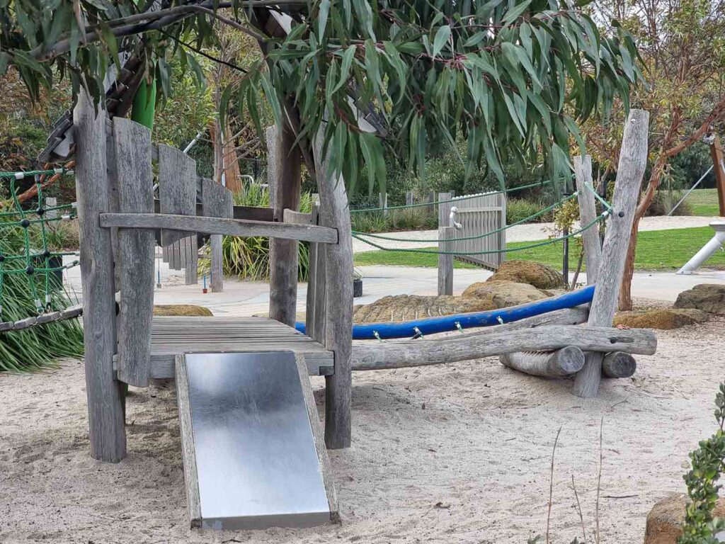 low small kids play equipment at warralily boulevard playground geelong